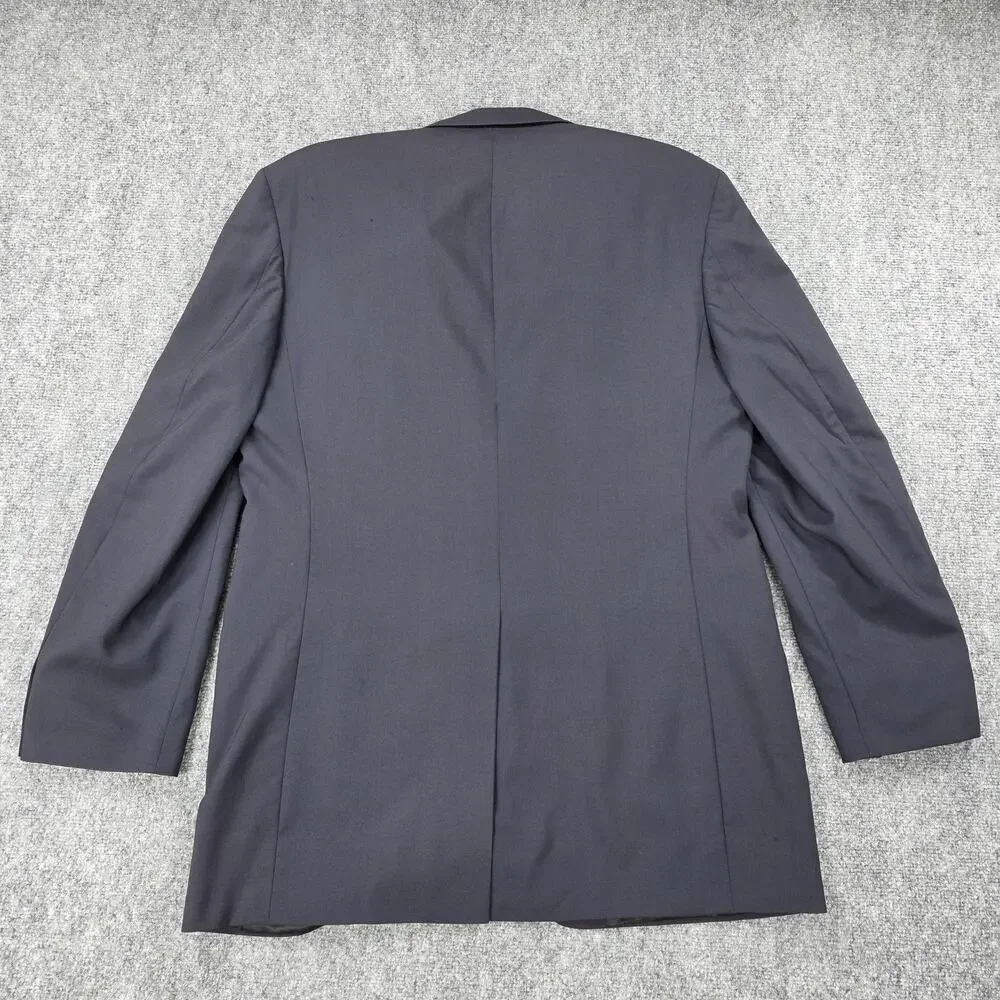 Brooks Brothers Blazer Mens 42L Blue Worsted Wool Two Button Suit Jacket USA